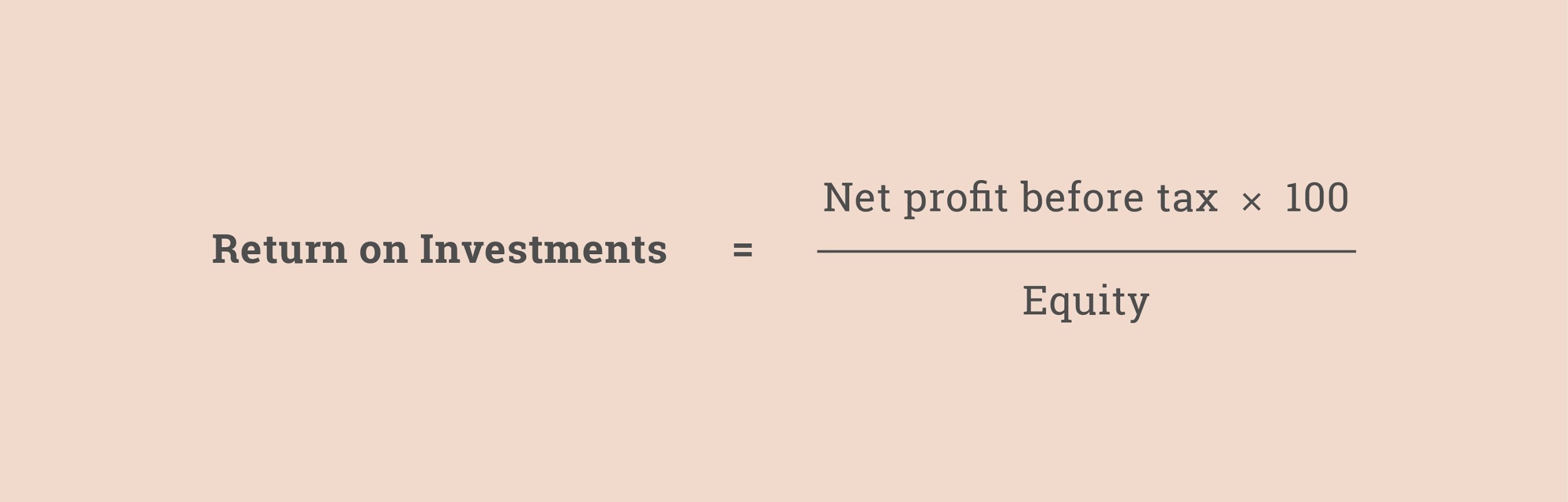 Return on Investment Formula